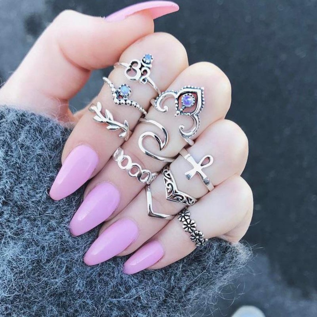 Boho Silver Ring Set Of 10 Rings New 24$